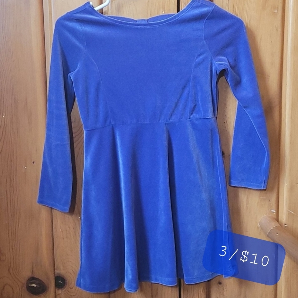 🐿 Oshkosh B'gosh Girls' Blue "Velvety" Dress